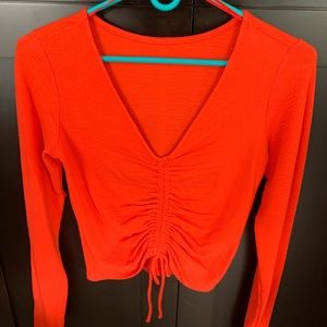 Dynamite Long Sleeve Crop Top- Size Small
